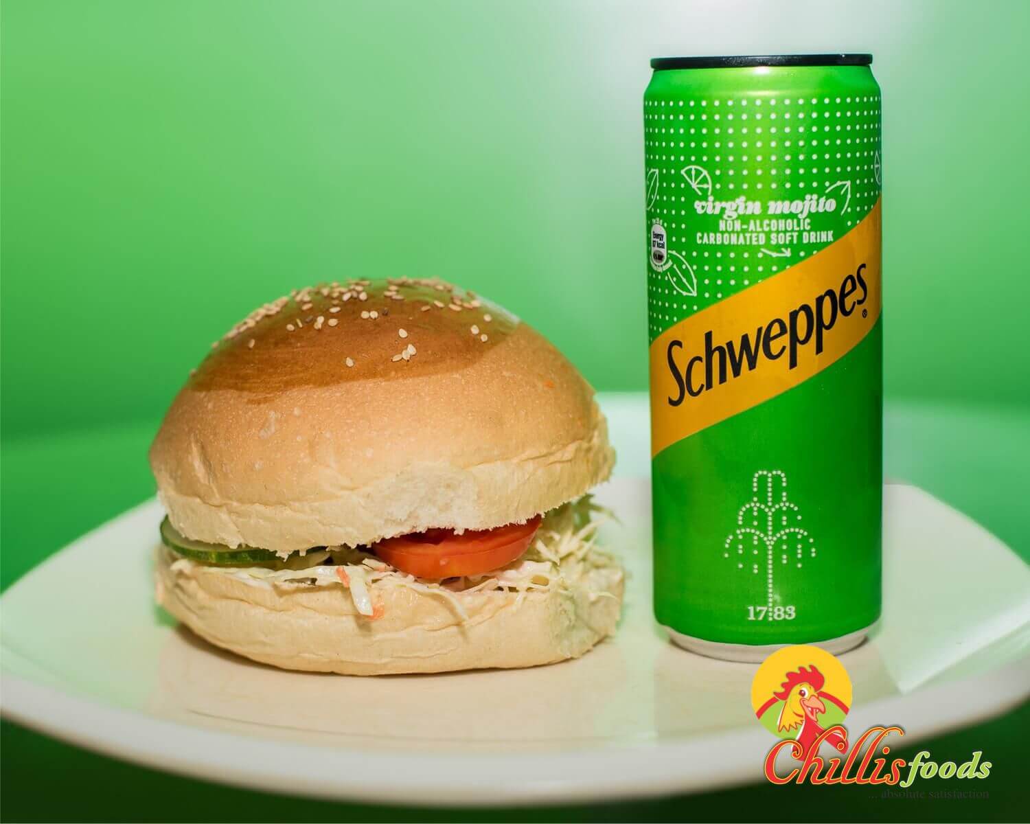 Sweet Burger with Schweppes